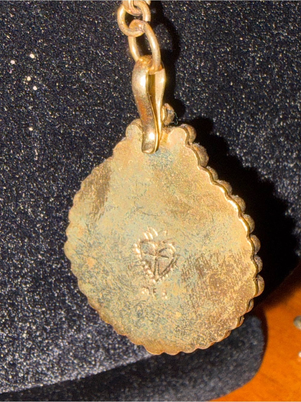 Virgins Saints & Angels lotus Beaded Pendant Necklace with Gold Medallion - Picture 5 of 8